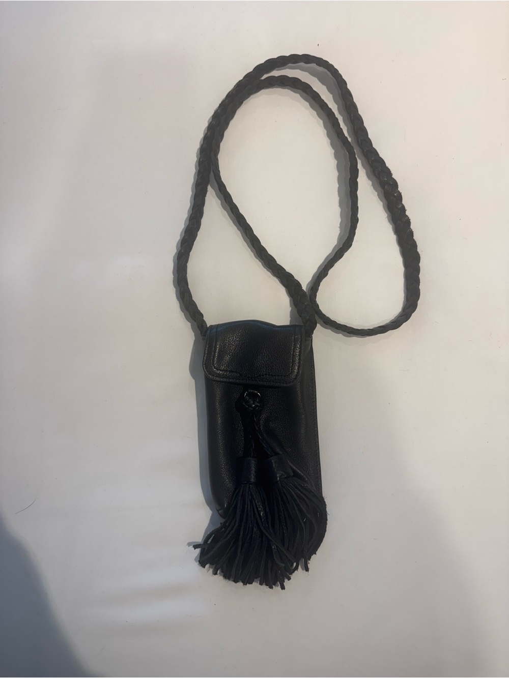 Rebecca Minkoff Tassel Cross Body Leather Phone Pouch